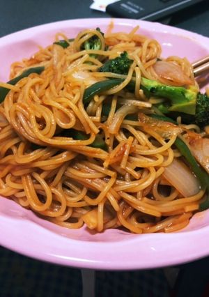 残り野菜でナポリタン風-レシピのメイン写真