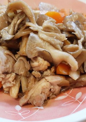 鶏肉と舞茸ゴボウの煮物-レシピのメイン写真