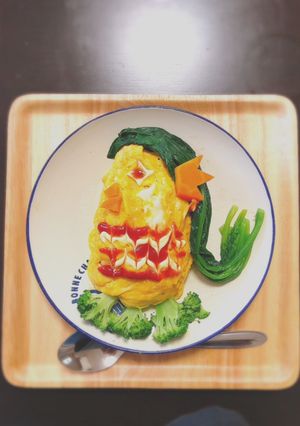 アマビエオムライス-レシピのメイン写真