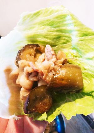 なすの味噌炒め～レタス乗せ～-レシピのメイン写真