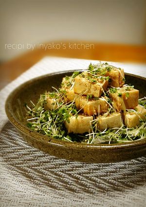 揚げ高野豆腐の胡麻酢だれかけ-レシピのメイン写真