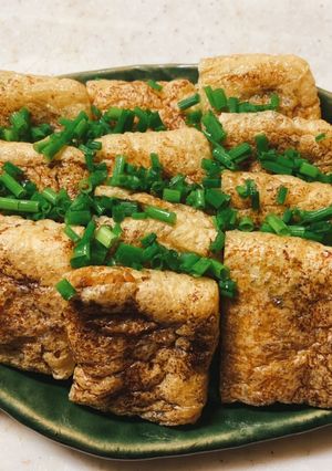 残った納豆でおつまみ。油揚げ納豆-レシピのメイン写真