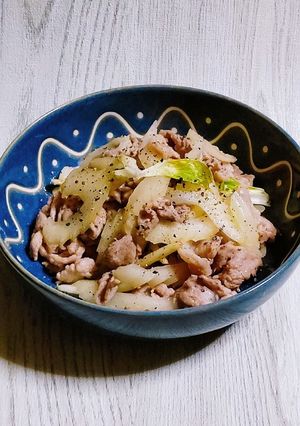 *豚肉とセロリの柚子胡椒炒め*-レシピのメイン写真