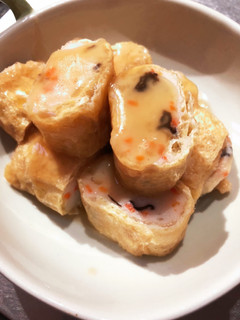 油揚げのすり身巻きの煮物-レシピのメイン写真