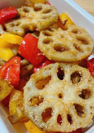 【作り置き】蓮根と彩り野菜の甘酢サラダ-レシピのメイン写真