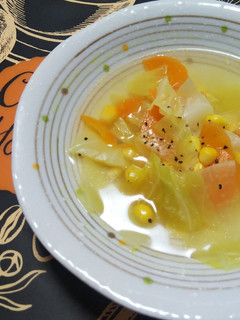 キャベツ とうもろこしのコンソメスープ煮-レシピのメイン写真