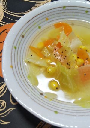 キャベツ とうもろこしのコンソメスープ煮-レシピのメイン写真