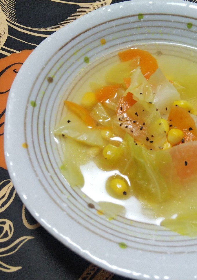 キャベツ とうもろこしのコンソメスープ煮-レシピのメイン写真