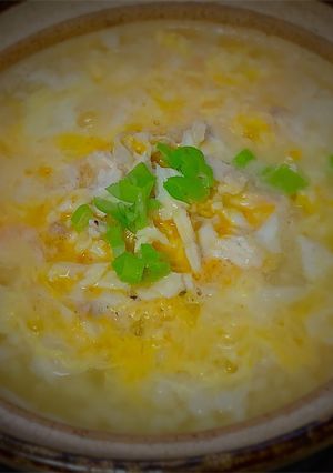 築地の新鮮ヒラメのアラで作るおじや-レシピのメイン写真