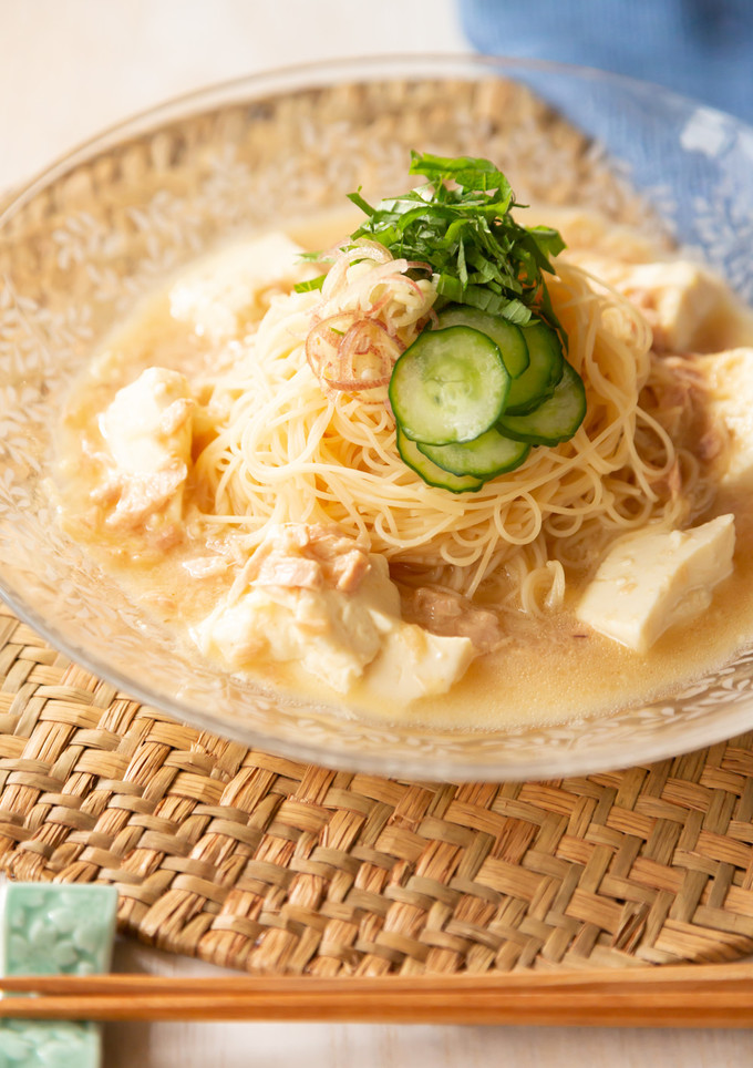 ツナ缶で簡単♪夏にぴったり冷や汁ビーフン-レシピのメイン写真
