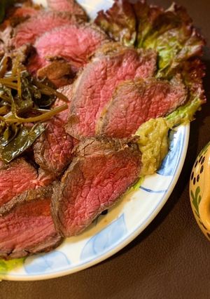 ジップ袋で！蝦夷鹿ロースの和風ロースト-レシピのメイン写真