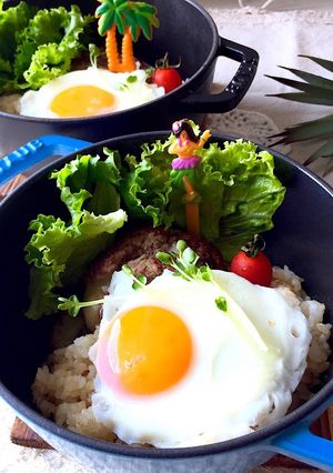 ストウブ鍋でロコモコ丼-レシピのメイン写真