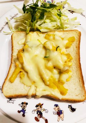 手抜きサラダチーズトースト-レシピのメイン写真