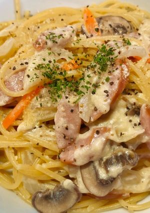 生クリーム不要！具たっぷりクリームパスタ-レシピのメイン写真