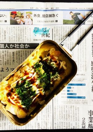 小麦粉から作る簡単お好み焼き#メスティン-レシピのメイン写真