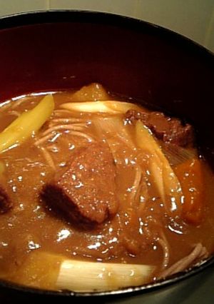 残り物で＾＾お蕎麦屋さんのカレーそば-レシピのメイン写真