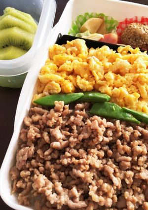 そぼろご飯弁当-レシピのメイン写真