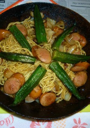 オクラましましの塩焼きそば-レシピのメイン写真