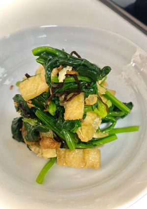 ほうれん草と油揚げの塩昆布和え-レシピのメイン写真