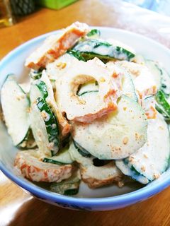 胡瓜と竹輪の胡麻マヨ和え-レシピのメイン写真