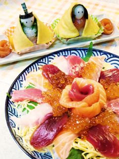 海鮮ちらし寿司(ひな祭りのお寿司)-レシピのメイン写真