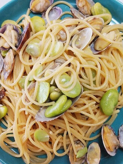 あさりとそら豆の和風スパゲッティ-レシピのメイン写真