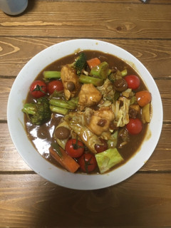 レトルトカレーで鶏むね野菜炒め-レシピのメイン写真