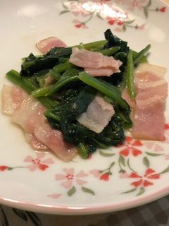 ベーコンとほうれん草のソテー-レシピのメイン写真