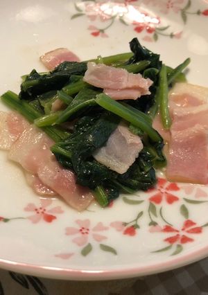 ベーコンとほうれん草のソテー-レシピのメイン写真