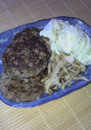 簡単！ヘルシー！豆腐ひじきハンバーグ-レシピのメイン写真