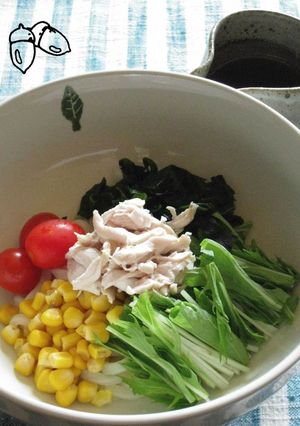✿ささ身 de サラダうどん✿-レシピのメイン写真