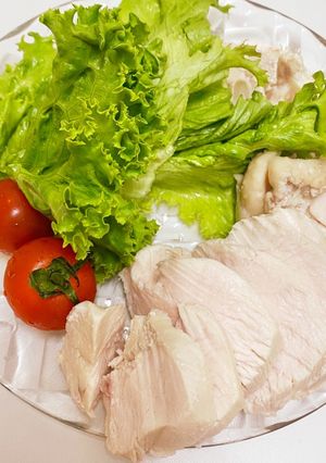 簡単１０分！鶏ハム風 茹で鶏-レシピのメイン写真