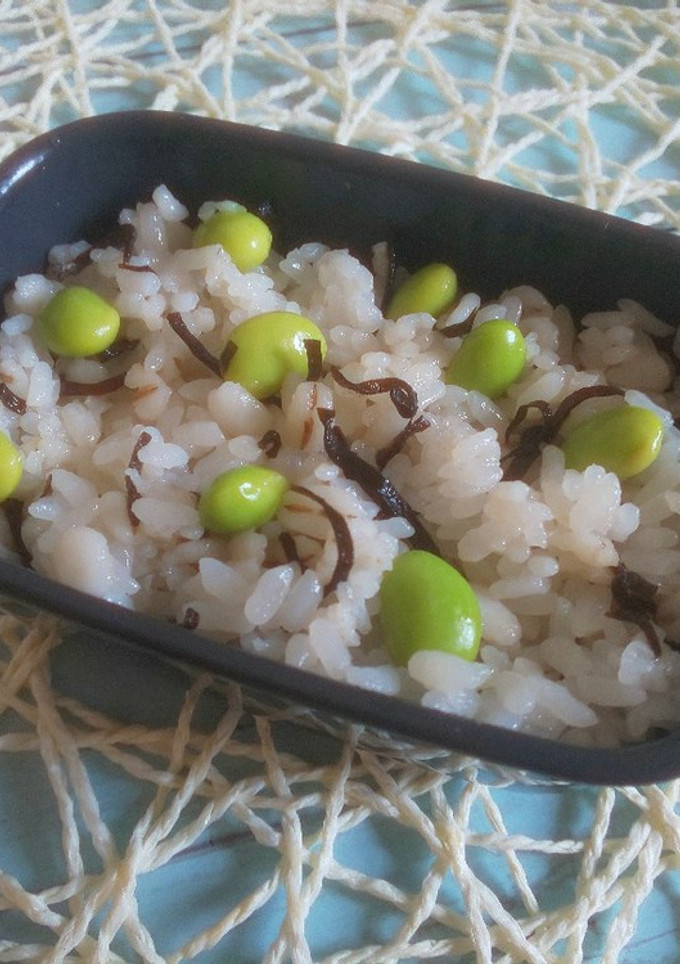白だしで簡単 塩昆布枝豆ご飯-レシピのメイン写真