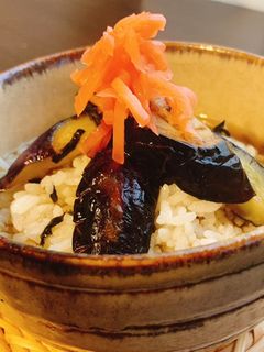 ナスの揚げ浸しお茶漬け♪-レシピのメイン写真