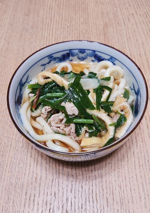 ニラと豚肉のうどん☆とっても簡単-レシピのメイン写真