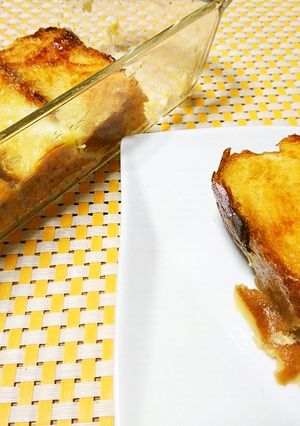 カリフワッ♡オーブンで簡単パンプディング-レシピのメイン写真