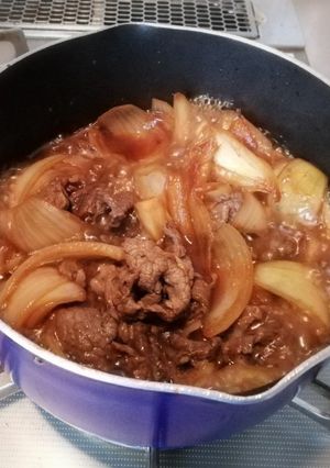【パパ料理】赤ワインでコクうま牛丼-レシピのメイン写真