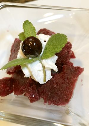 ブルーベリーシロップでシャーベット-レシピのメイン写真