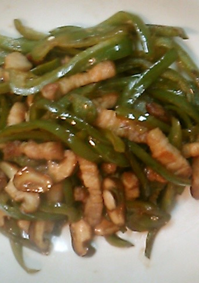 豚とピーマンの醤油炒め(簡略青椒肉絲)-レシピのメイン写真