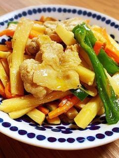 豚バラ肉とタケノコの中華炒め-レシピのメイン写真