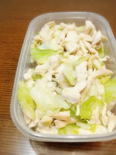 作り置き むね肉とキャベツの中華炒め-レシピのメイン写真