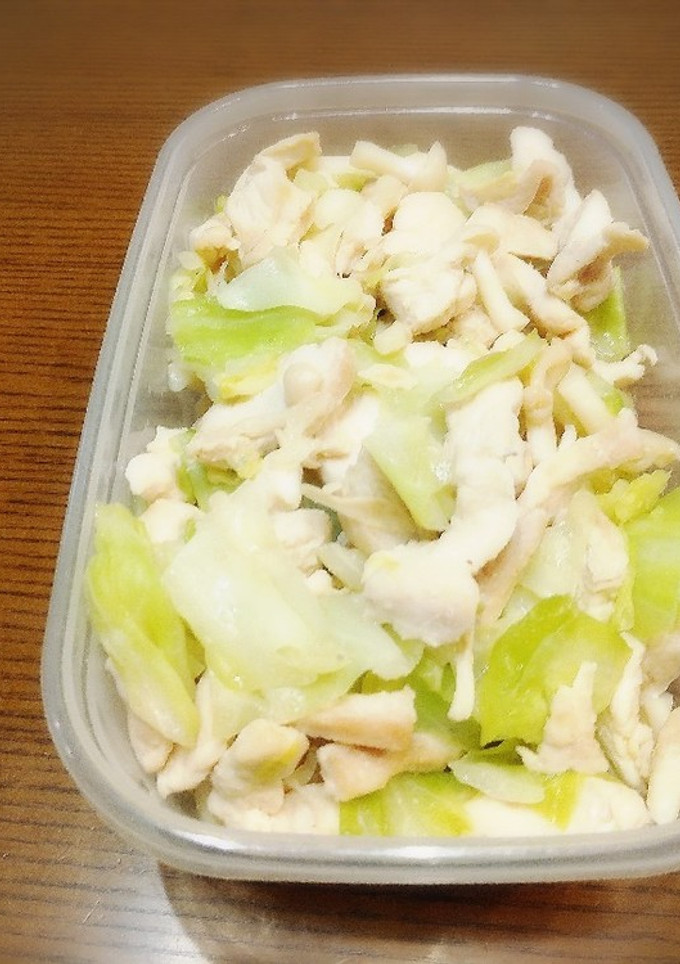 作り置き　むね肉とキャベツの中華炒め-レシピのメイン写真