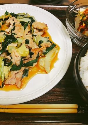豚肉とニラキャベツの塩炒め-レシピのメイン写真