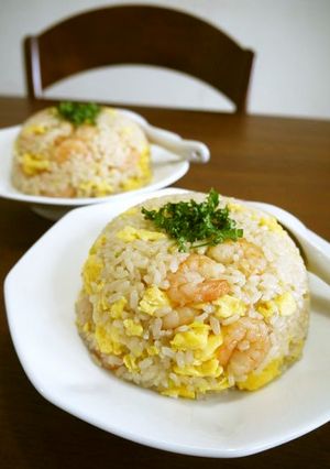 ふんわり炒り卵の海老チャーハン♪-レシピのメイン写真
