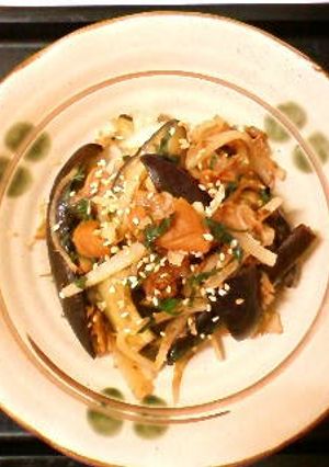 茄子と大根の梅かつお炒め-レシピのメイン写真