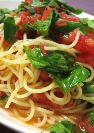爽快！トマトとバジルの冷製パスタ-レシピのメイン写真