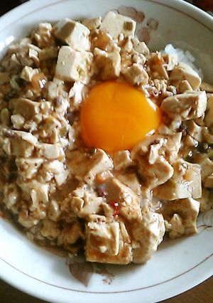 ひき肉入り麻婆豆腐の素、をアレンジしたよ-レシピのメイン写真