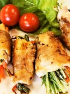 野菜の肉巻きハニーマスタードソース-レシピのメイン写真