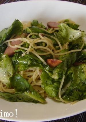 ソーセージとサラダ菜　冷製パスタ-レシピのメイン写真