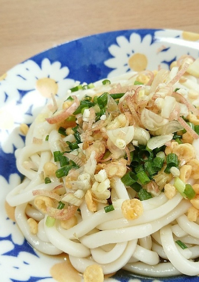 手抜きランチに！冷やしたぬきうどん-レシピのメイン写真